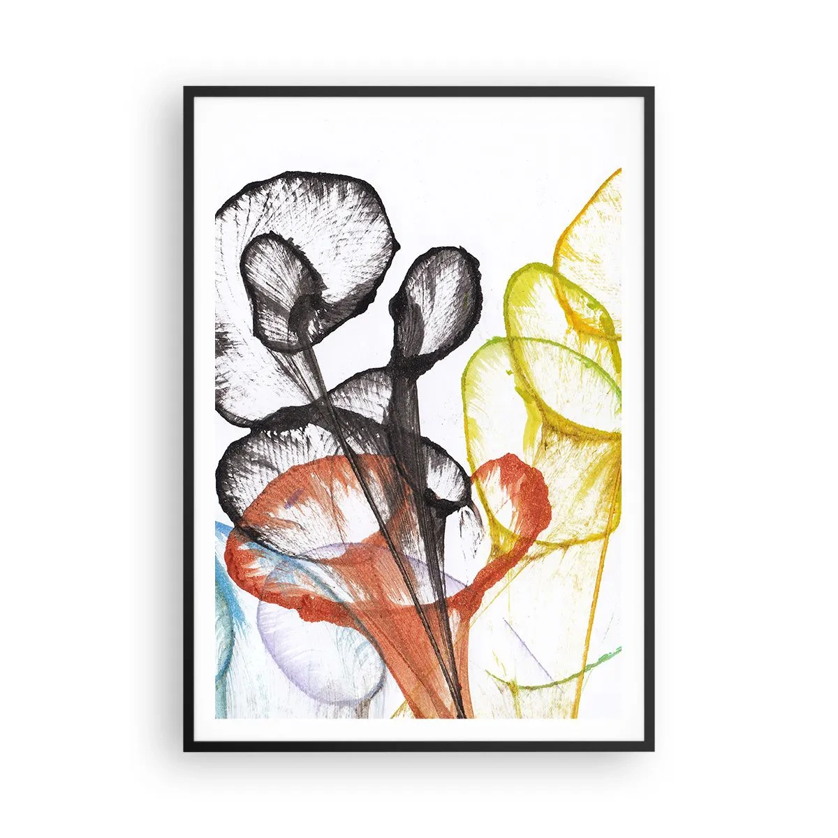Poster in cornice nera - Fiori con l'anima - 70x100 cm