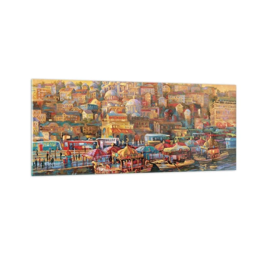 Quadro su vetro - Racconto da Istanbul - 100x40 cm