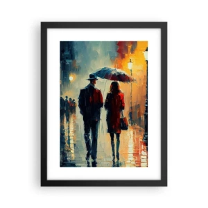 Poster in cornice nera - Love story cittadina - 30x40 cm