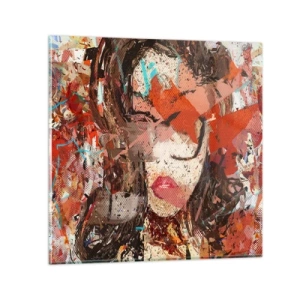 Quadro su vetro - Nessuno sa come sei veramente - 70x70 cm