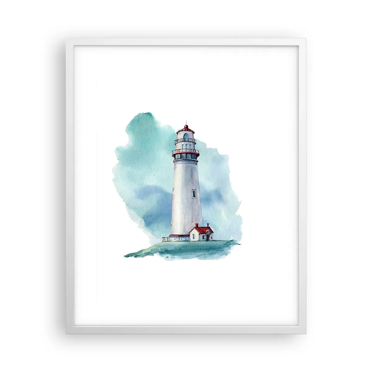 Poster in cornice bianca - Il mite amico del blu - 40x50 cm