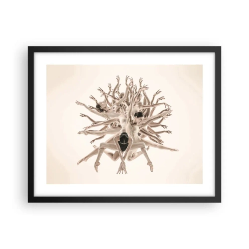 Poster in cornice nera - Fiorendo nella danza - 50x40 cm