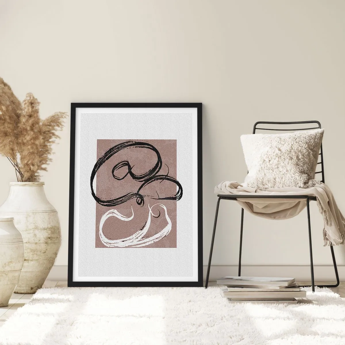 Poster in cornice nera - Composizione: alla ricerca della pienezza - 30x40 cm