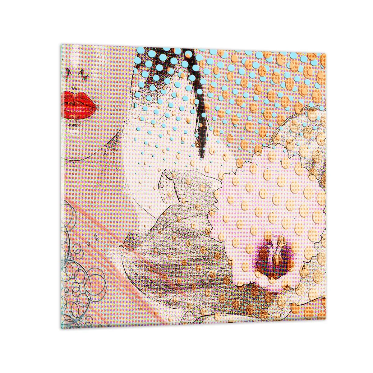 Quadro su vetro - Eroina dei fumetti - 60x60 cm