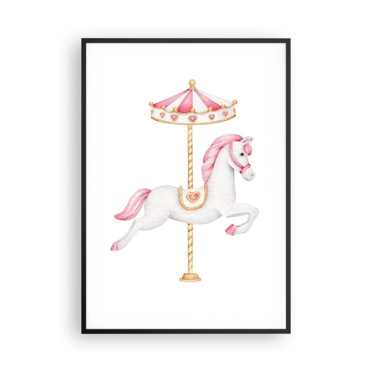 Poster in cornice nera - Partito al galoppo. - 70x100 cm