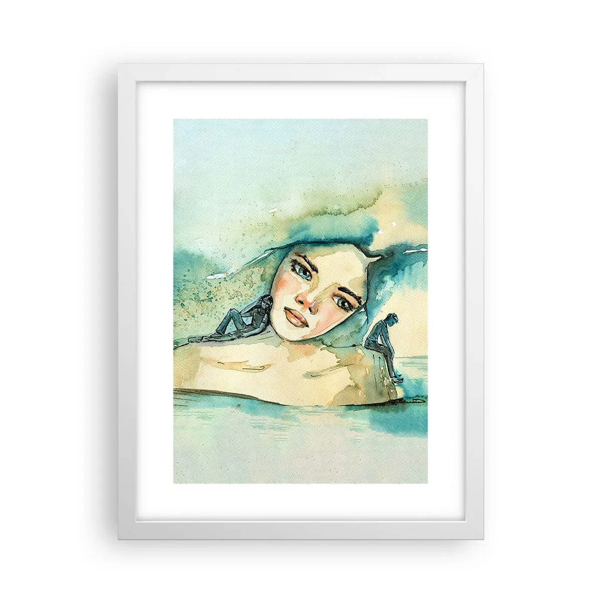 Poster in cornice bianca - Am I blue? - 30x40 cm