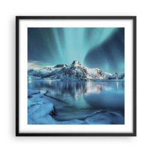 Poster in cornice nera - Notte di luce - 50x50 cm