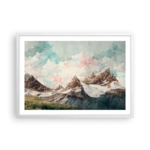 Poster in cornice bianca - Lame di roccia - 70x50 cm