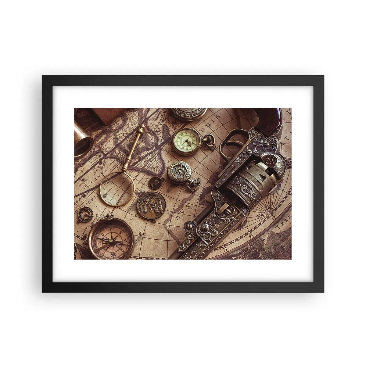 Poster in cornice nera - La natura chiama - 40x30 cm