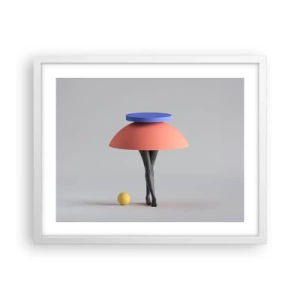 Poster in cornice bianca - Composizione surrealista - 50x40 cm
