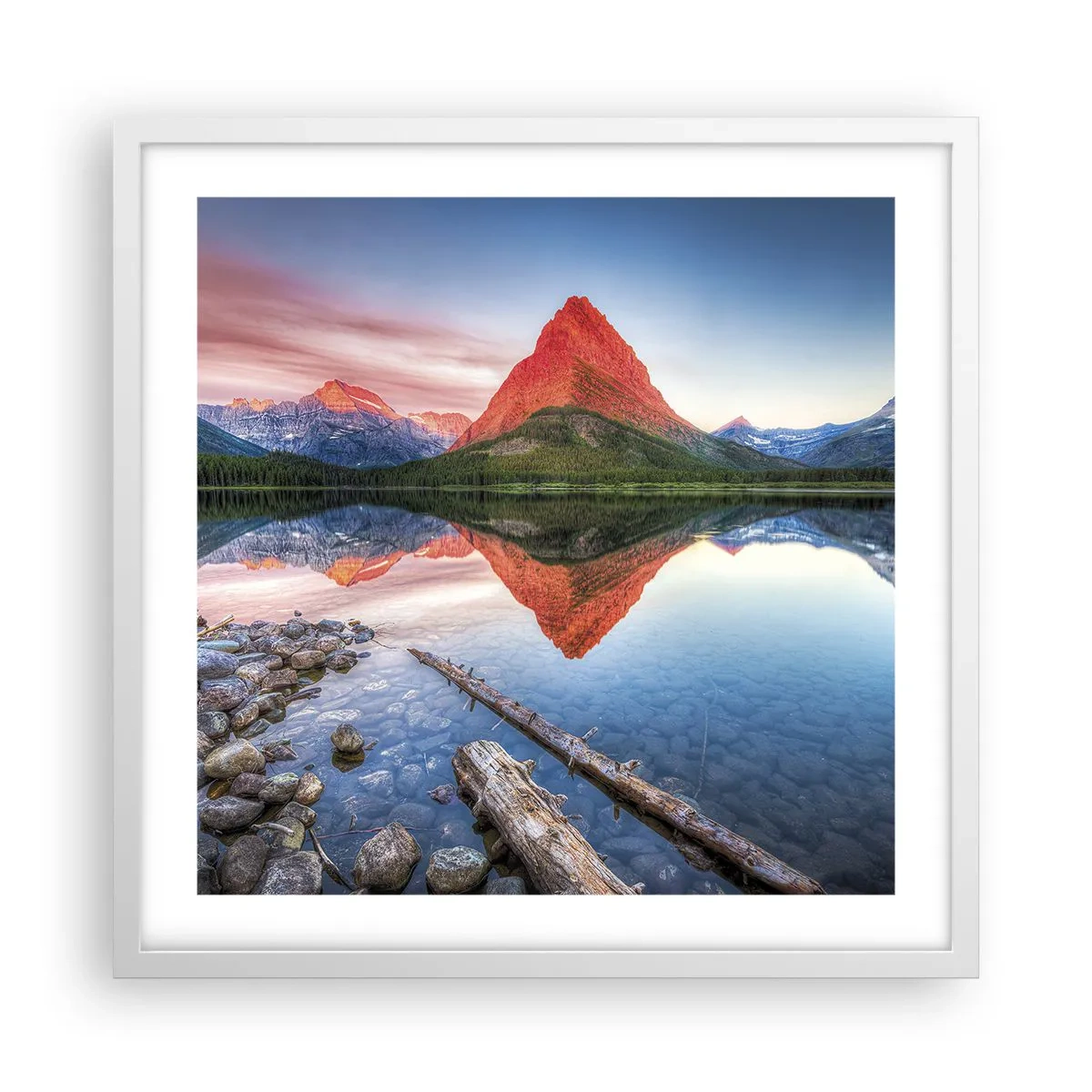 Poster in cornice bianca - Caldo e freddo - 50x50 cm