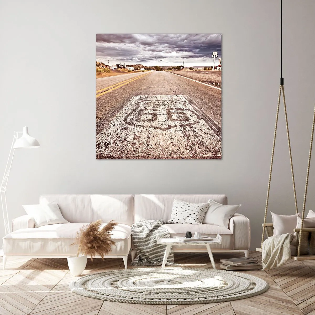 Quadro su tela - Stampe su Tela - La Route 66: una leggenda americana - 30x30 cm