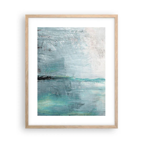 Poster in cornice rovere chiaro - Orizzonte nel blu - 40x50 cm
