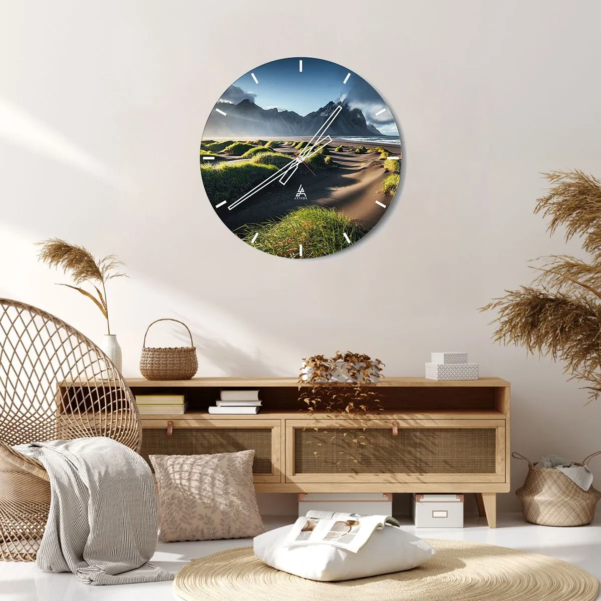 Orologio da parete - Orologio in Vetro - Armonia degli elementi - 30x30 cm