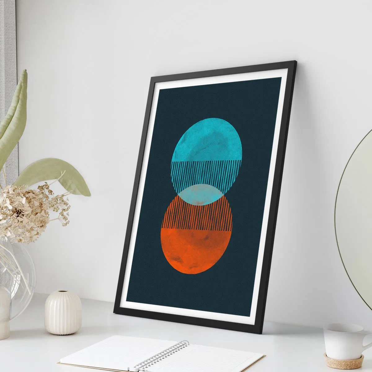 Poster in cornice nera - Fantasia astronomica - 30x40 cm
