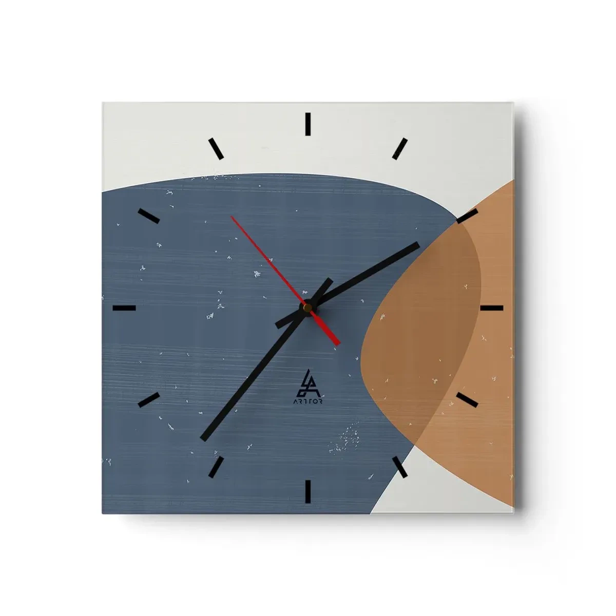 Orologio da parete - Orologio in Vetro - Ovali e influenze - 40x40 cm
