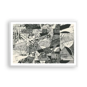 Poster in cornice bianca - Dinamica della contemporaneità - 91x61 cm
