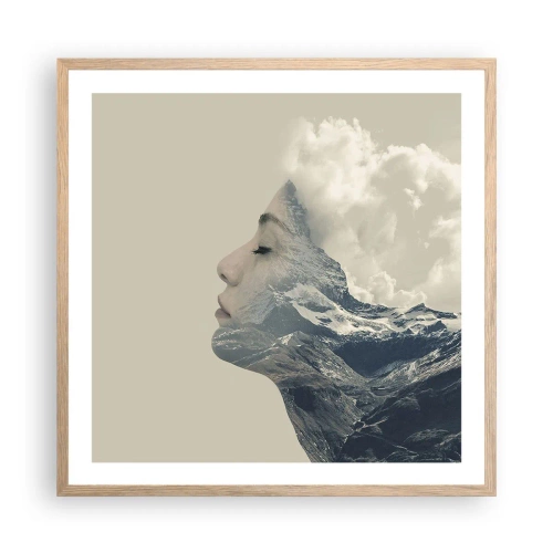 Poster in cornice rovere chiaro - La bellezza degli elementi - 60x60 cm