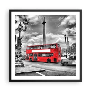 Poster in cornice nera - Il vero flusso sanguigno della città - 60x60 cm