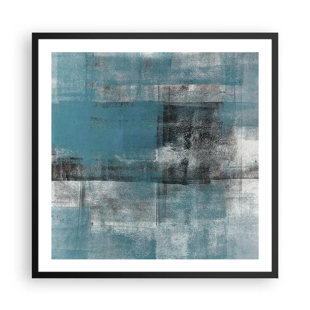 Poster in cornice nera - Acqua e aria - 60x60 cm