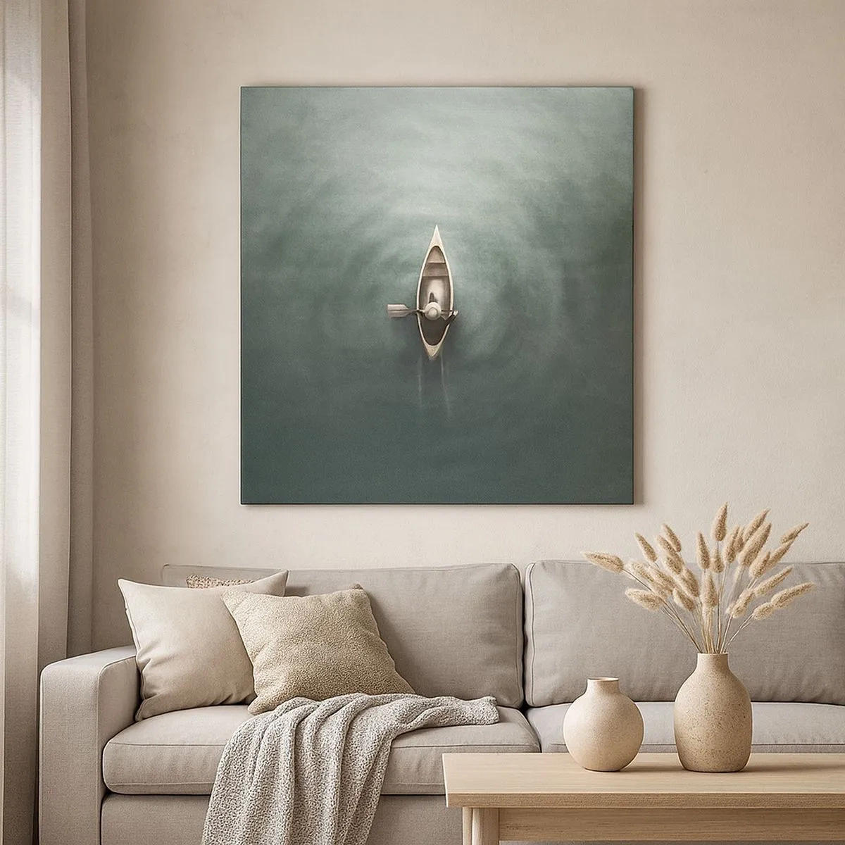 Quadro su tela - Stampe su Tela - Nel lago al chiaro di luna - 30x30 cm