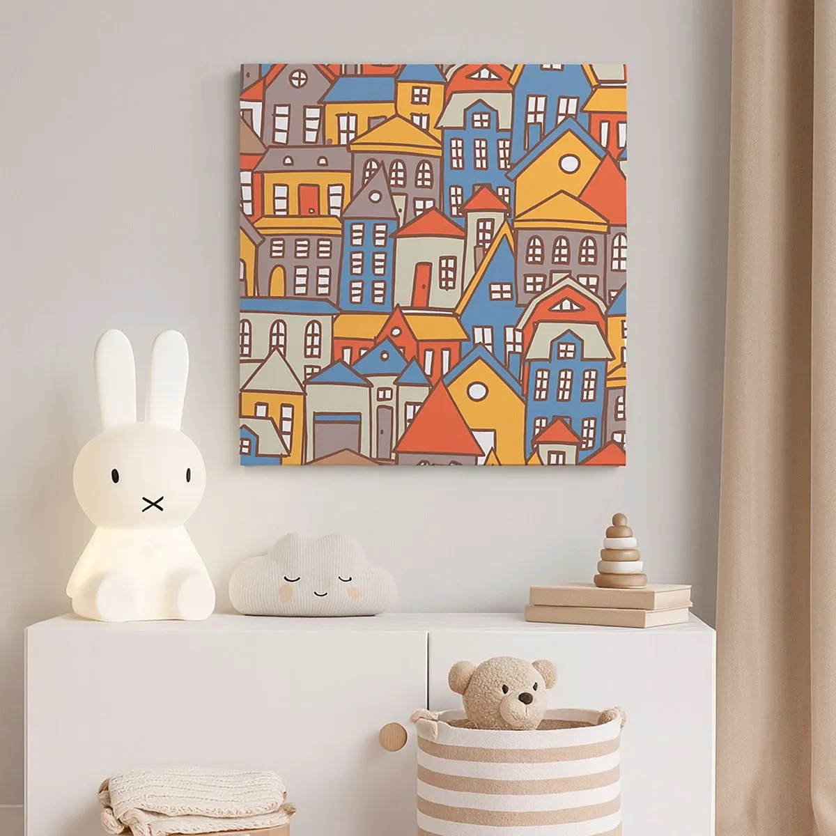 Quadro su tela - Stampe su Tela - Una casa dietro l'altra - 30x30 cm