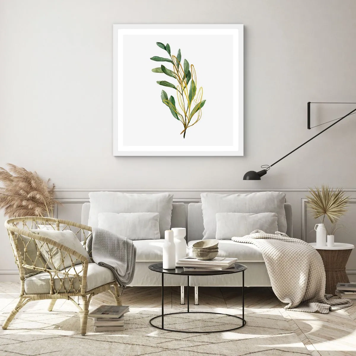 Poster in cornice bianca - Tutto ciò che è buono - 60x60 cm