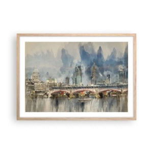 Poster in cornice rovere chiaro - Londra in tutta la sua bellezza - 70x50 cm