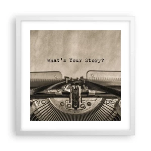 Poster in cornice bianca - Rispondimi - 40x40 cm