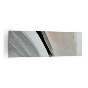 Quadro su tela - Stampe su Tela - Arco astratto nei toni del nero, grigio e beige - 160x50cm - Composizione: arco di nero e grigio - Decorazione murale moderna per soggiorno e camera da letto ARTTOR