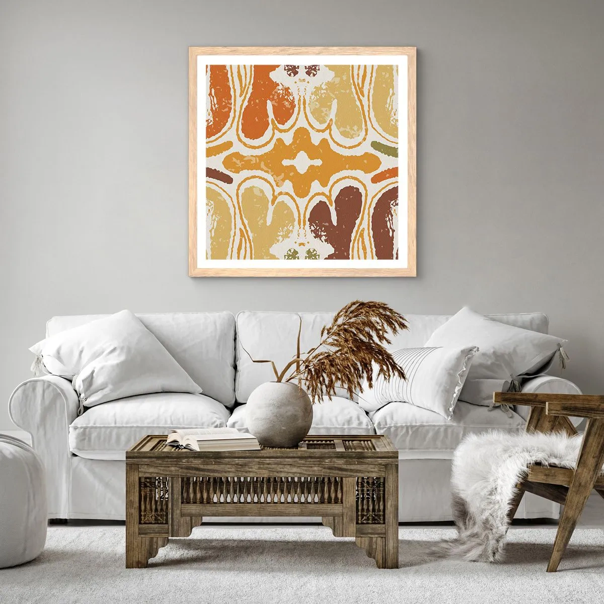 Poster in cornice rovere chiaro - Astrazione sentimentale - 30x30 cm
