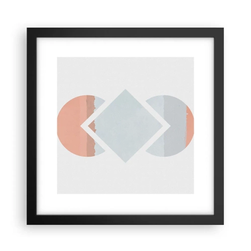 Poster in cornice nera - La situazione è chiara - 30x30 cm