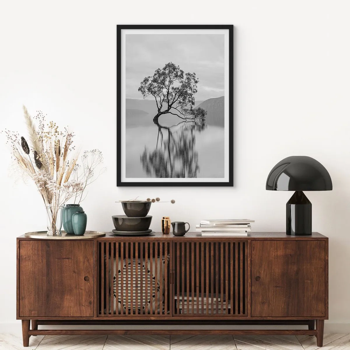 Poster in cornice nera - C'è un paese così - 61x91 cm