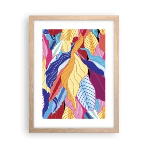 Poster in cornice rovere chiaro - Disordine colorato - 30x40 cm