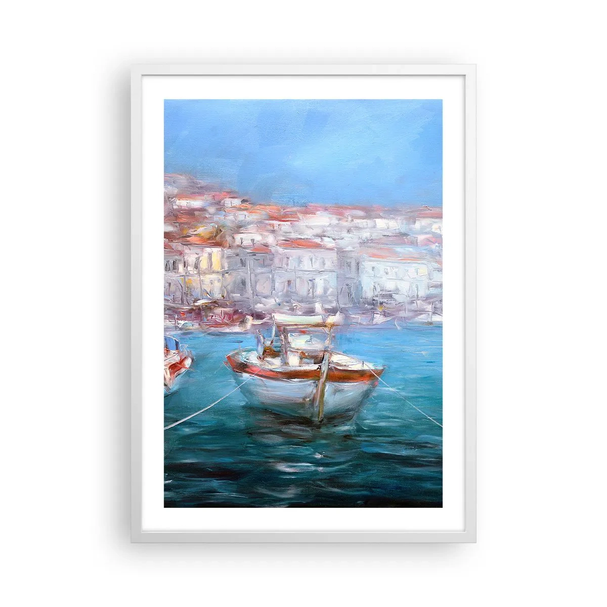 Poster in cornice bianca - Golfo italiano - 50x70 cm