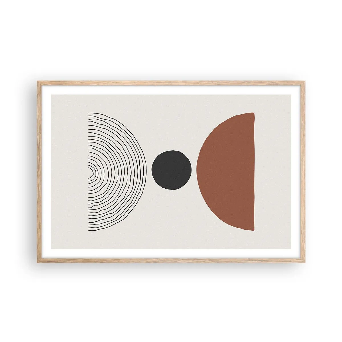 Poster in cornice rovere chiaro - Al centro dell'attenzione - 91x61 cm