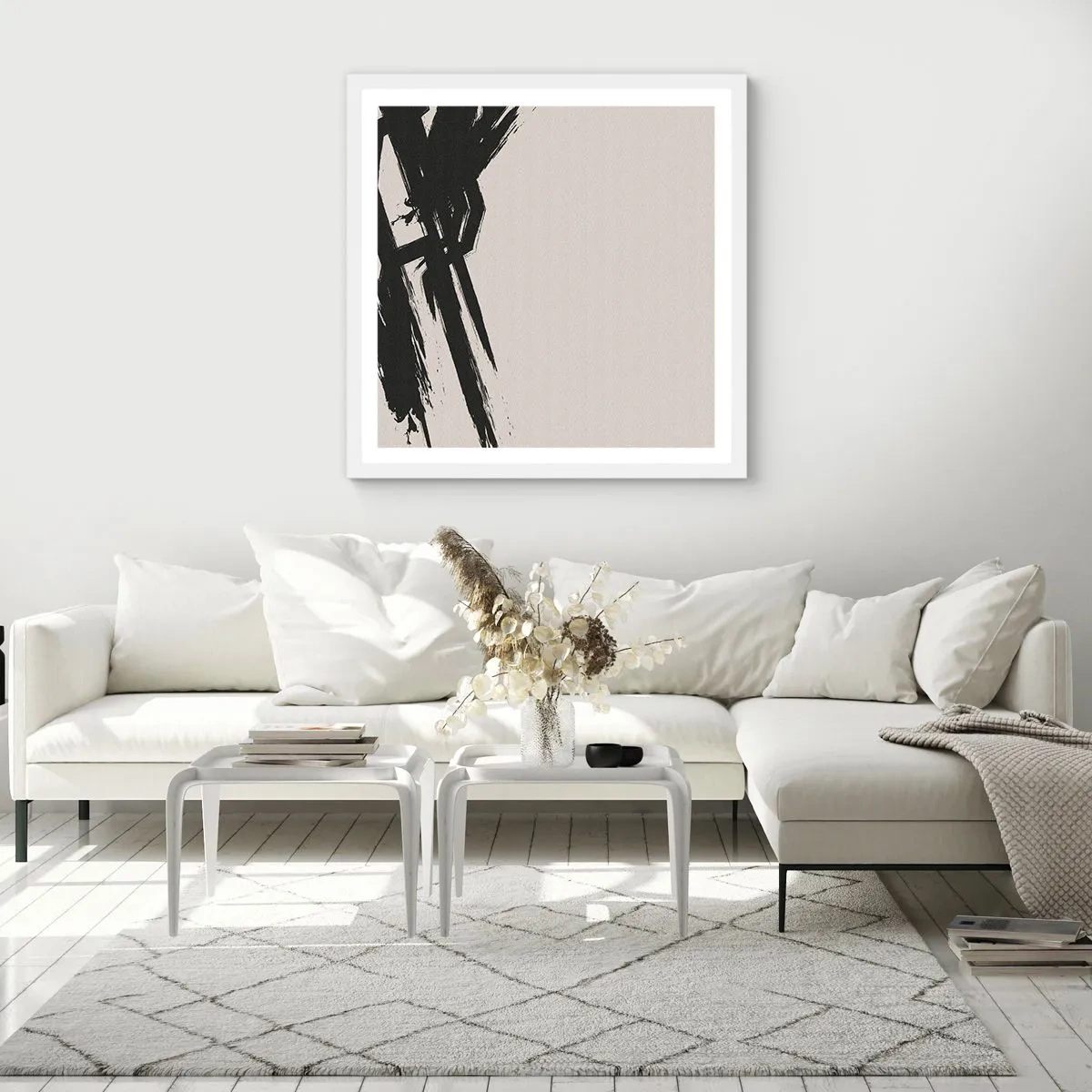 Poster in cornice bianca - Corsa sfrenata - 30x30 cm