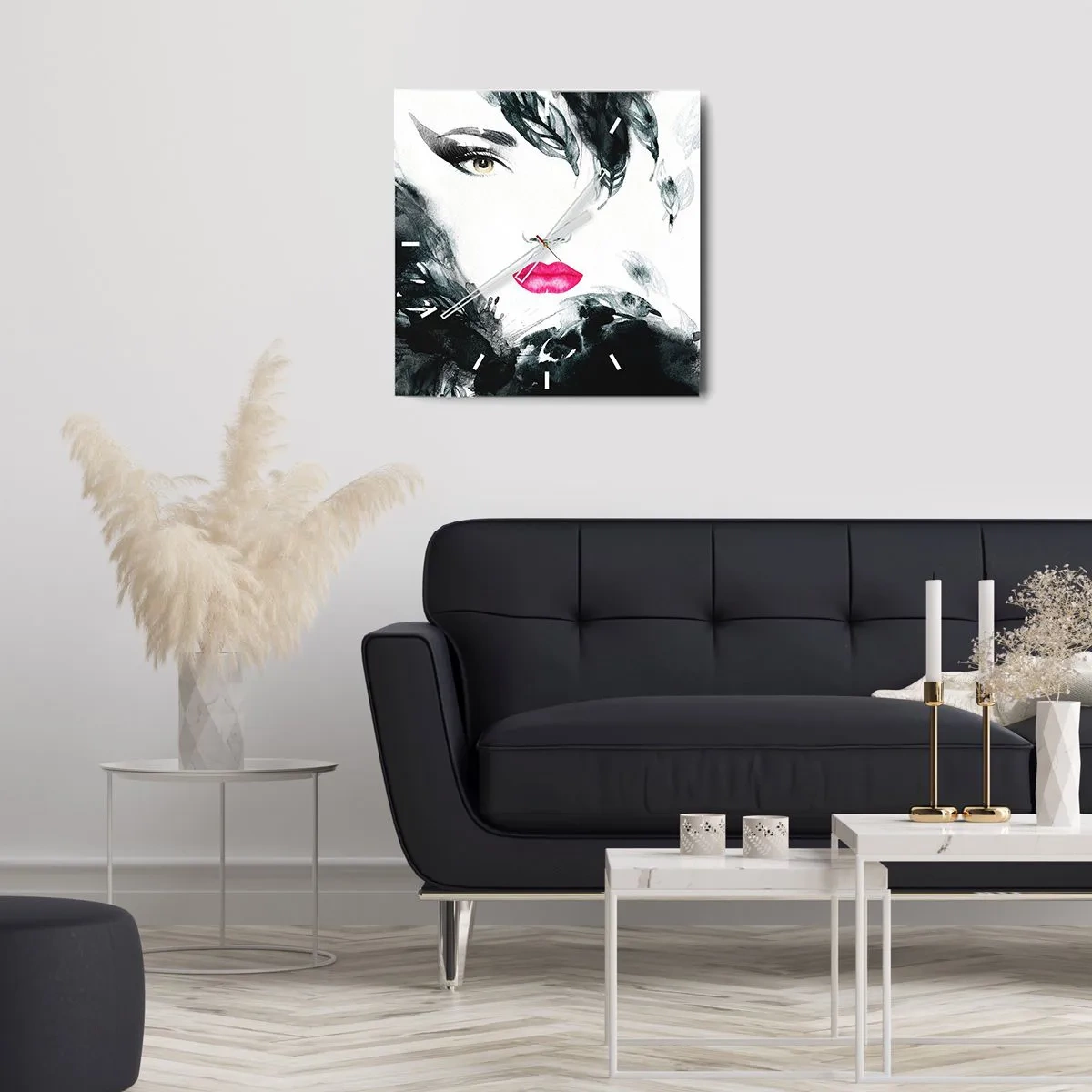 Orologio da parete - Orologio in Vetro - Attenzione! Femme fatale - 40x40 cm