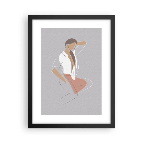 Poster in cornice nera - Profilo di bellezza - 30x40 cm