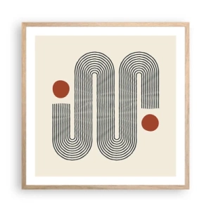 Poster in cornice rovere chiaro - Dall'inizio alla fine - 60x60 cm