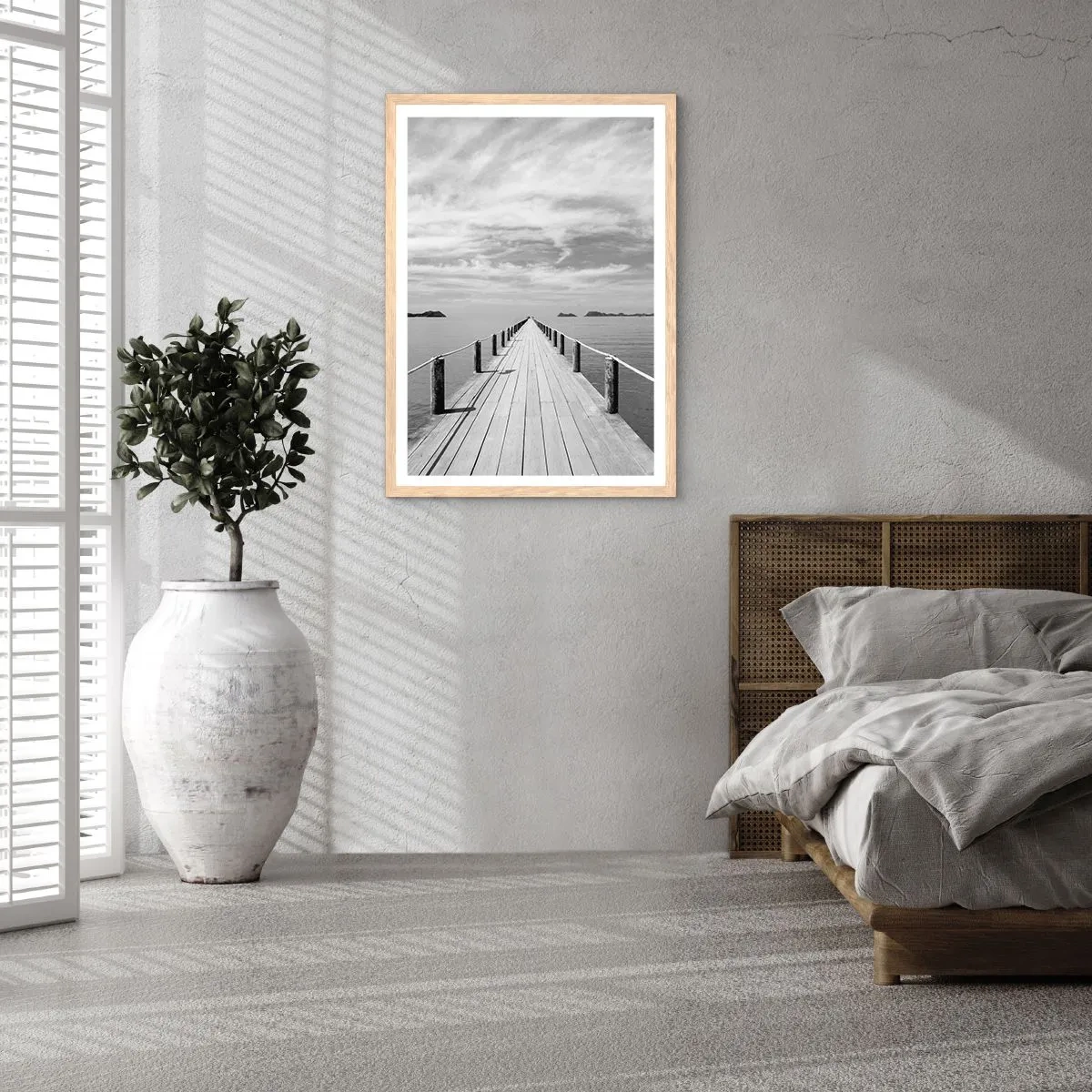 Poster in cornice rovere chiaro - Forse un viaggio... - 40x50 cm