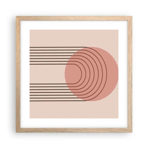 Poster in cornice rovere chiaro - Attrazione irresistibile - 40x40 cm