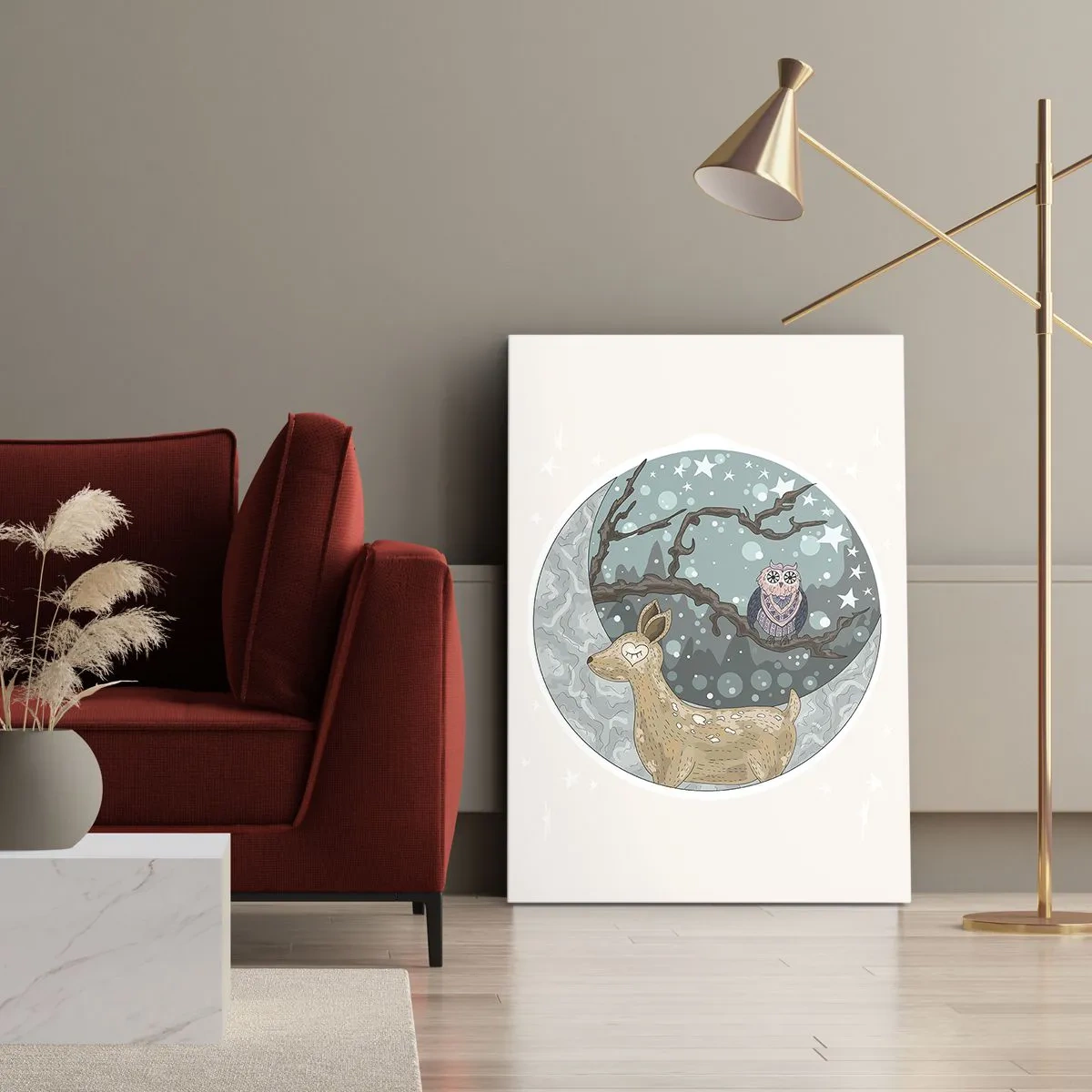 Quadro su tela - Stampe su Tela - Notte fiabesca nel bosco - 45x80 cm