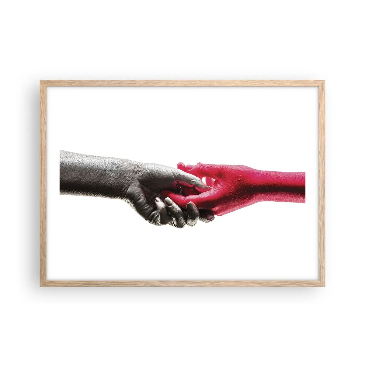 Poster in cornice rovere chiaro - Insieme, sebbene diversi - 70x50 cm