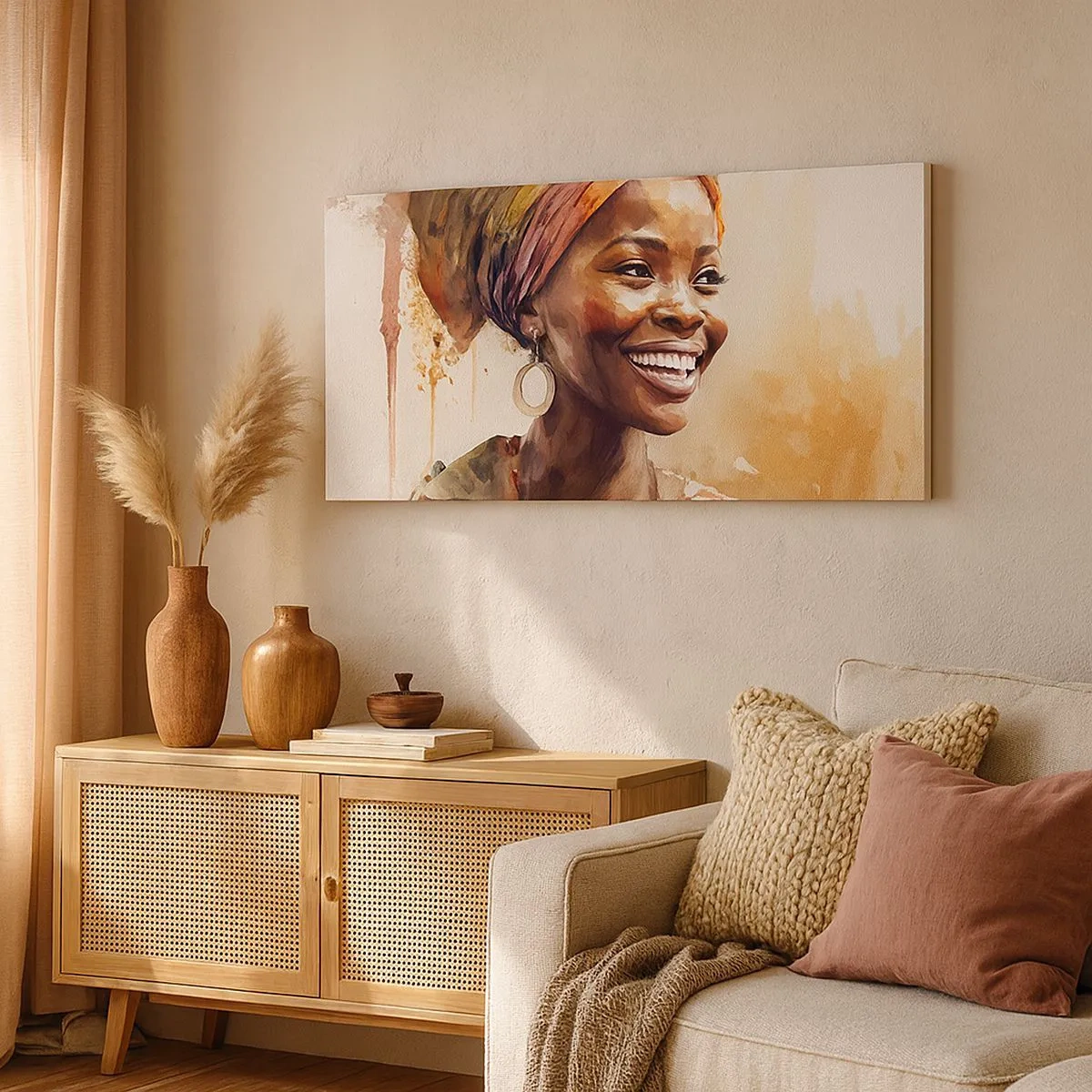 Quadro su tela - Stampe su Tela - Regina africana - 100x40 cm