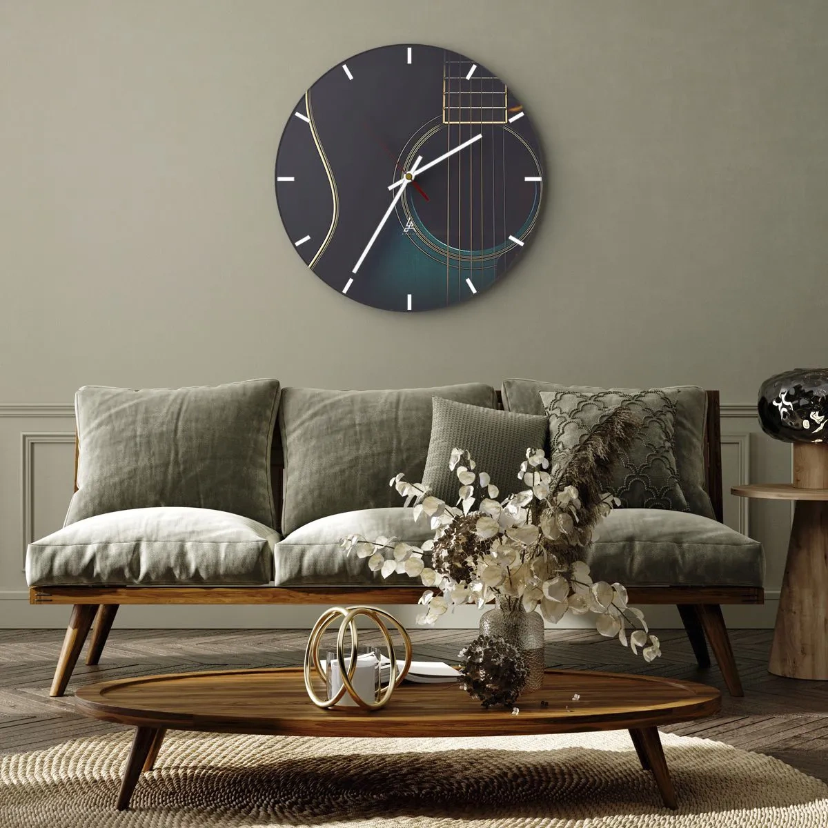 Orologio da parete - Orologio in Vetro - L'attimo prima del suono - 40x40 cm