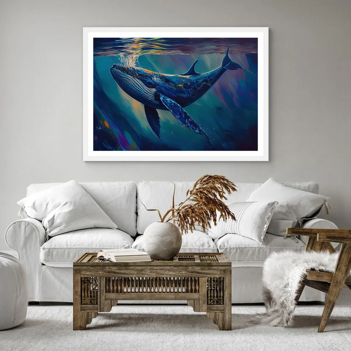 Poster in cornice bianca - Benvenuti nel mio mondo - 100x70 cm