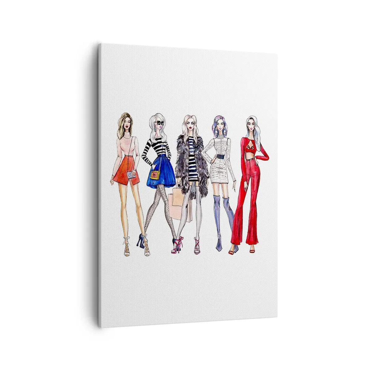 Quadro su tela - Stampe su Tela - Illustrazioni eleganti di silhouette di moda - 50x70cm - Every week Fashion Week - Decorazione murale moderna per soggiorno e camera da letto ARTTOR