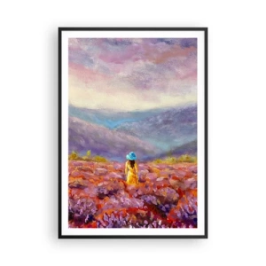 Poster in cornice nera - Nel mondo di lavanda - 70x100 cm