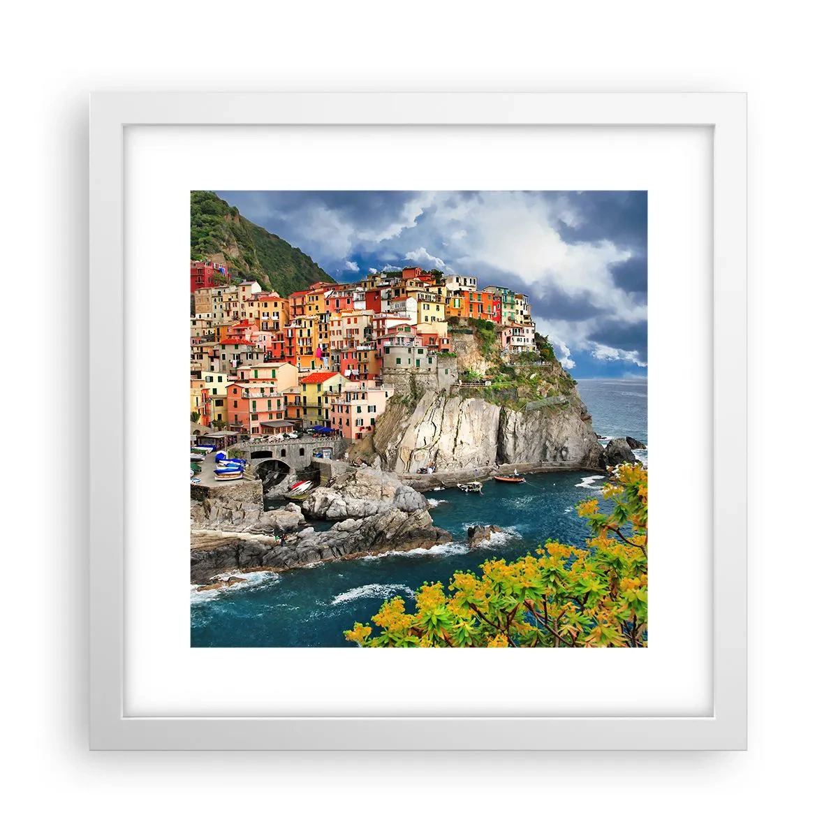 Poster in cornice bianca - Aggrappate alla roccia - 30x30 cm